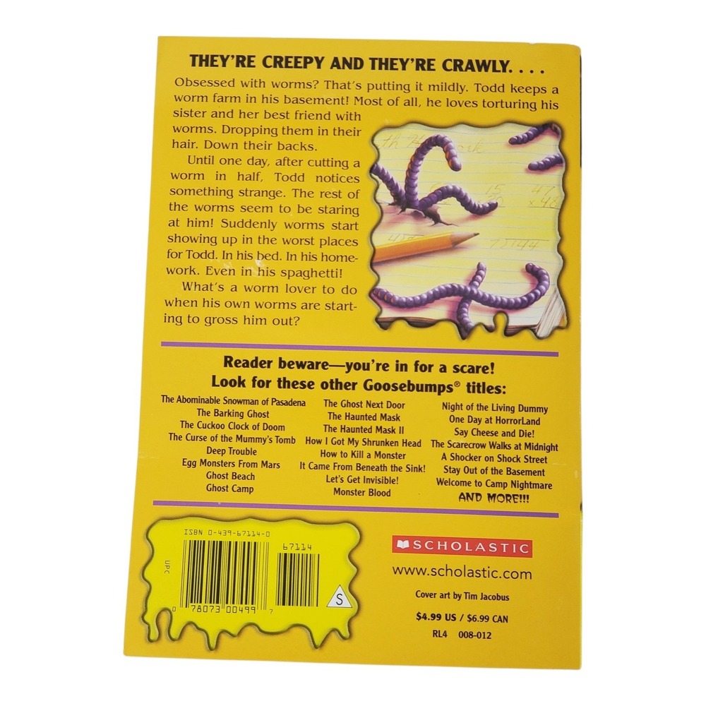 Go Eat Worms! (Goosebumps) - Mass Market Paperback By Stine, R.L. - Picture 2 of 3